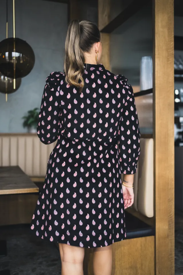 Baby Cord Collared Dress Vintage Paisley