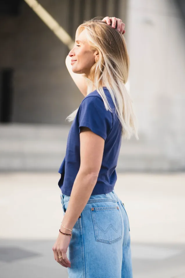 Baby Tee Deep Cobalt
