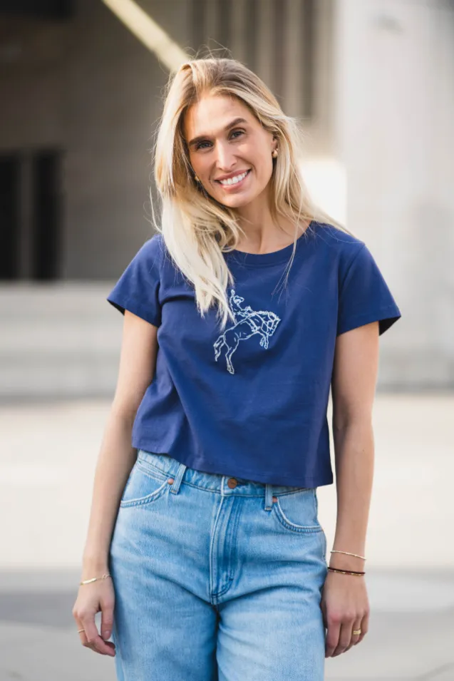 Baby Tee Deep Cobalt