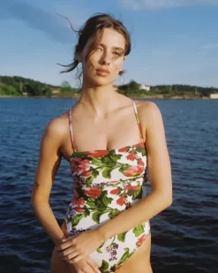 Bandeau Swimsuit Daylight Bloom