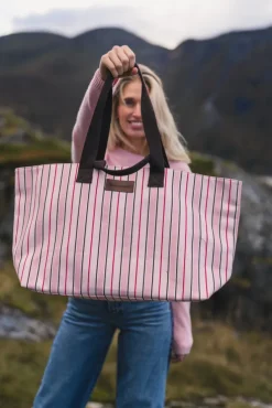 Bang Stripe Tote Bag Pink Mix