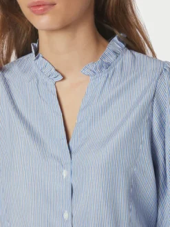 Barba Striped Blouse Light Blue