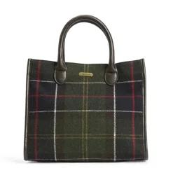 Barrhill Tartan Tote Bag Olive