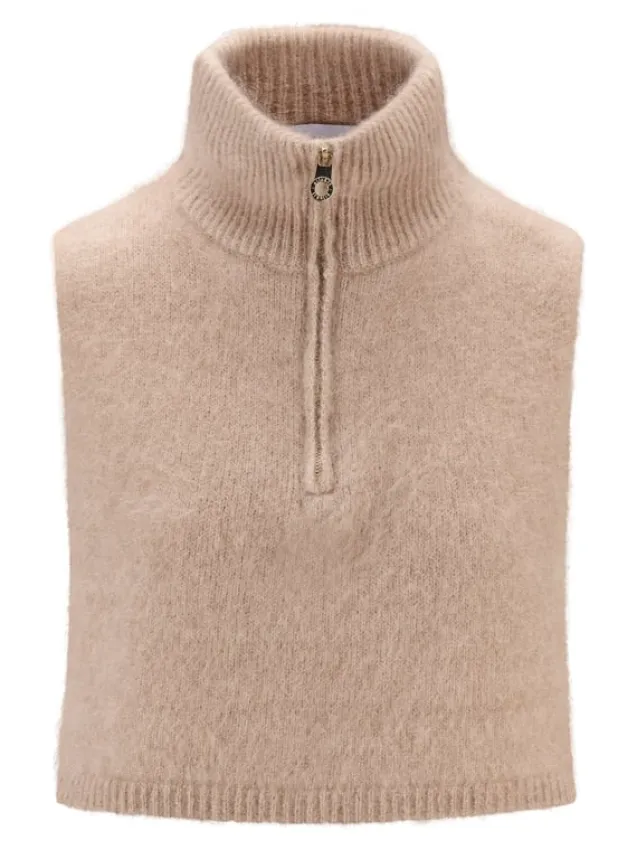Belinda Chunky High Neck Hazel Beige