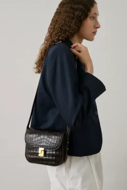 Bellissima Mini Bag Dark Brown Crocodile