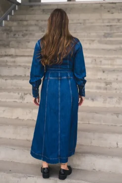 Belted Long Dress Frosted Over