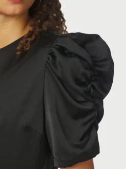 Benua Heavy Sateen Blouse Black