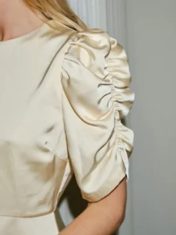 Benua Heavy Sateen Blouse Light Yellow