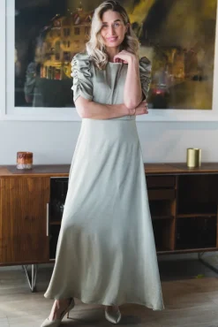 Benuti Solid Dress Light Green