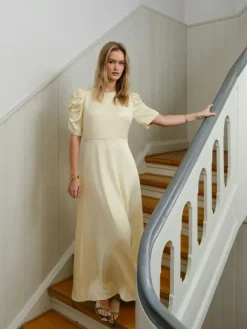 Benuti Solid Dress Light Yellow