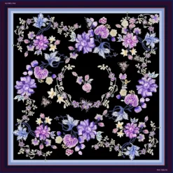 Betty Violet Flower Black/Blue/Purple
