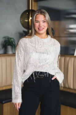 Beverly Fringe Top Light Gold