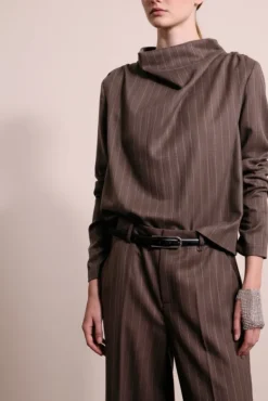 Beverly Structured Top Mole Stripe