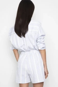 Bibi Crepe Shirt Blue Stripe