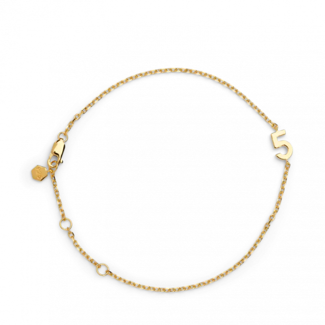 Big Number Bracelet Gold - 7