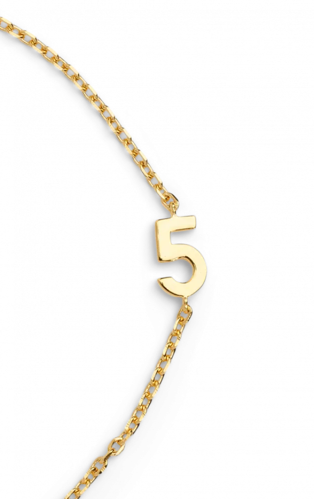 Big Number Bracelet Gold - 7