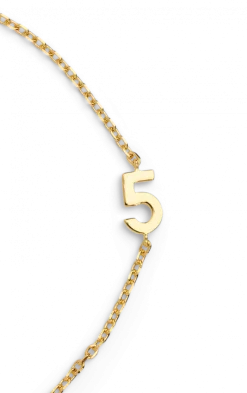 Big Number Bracelet Gold - 2
