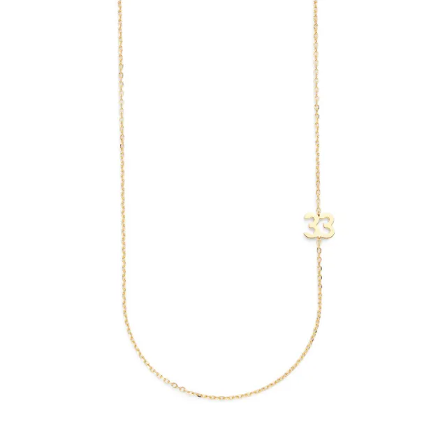 Big Number Necklace Gold - 40L - 33
