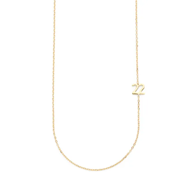 Big Number Necklace Gold - 40L - 22