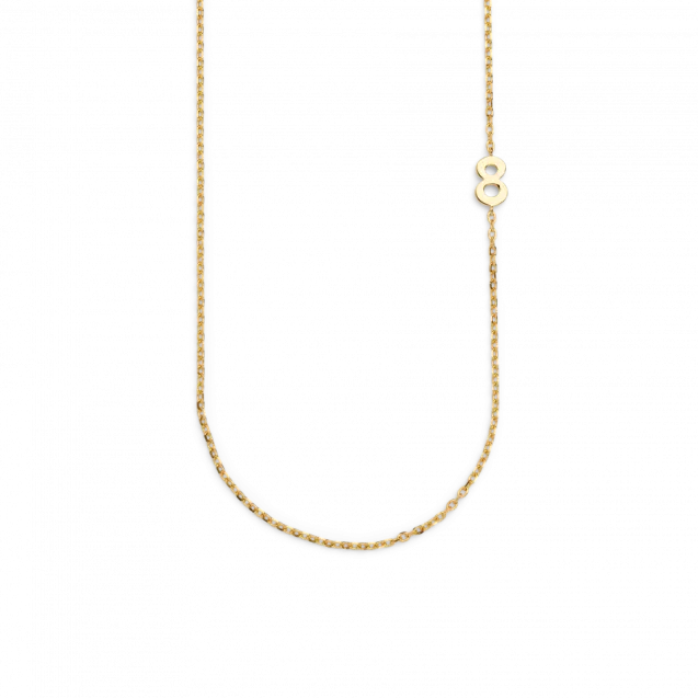 Big Number Necklace Gold - 50L - 8