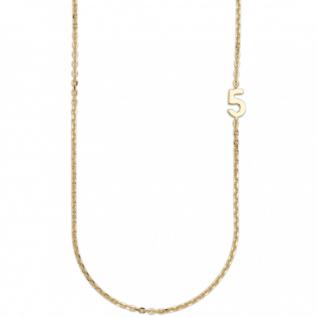 Big Number Necklace Gold - 50L - 5
