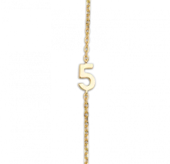 Big Number Necklace Gold - 50L - 5