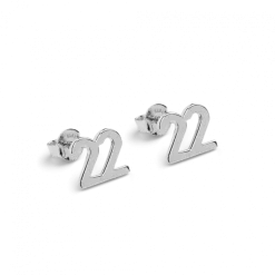 Big Number Studs Silver - 22