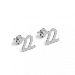 Big Number Studs Silver - 11