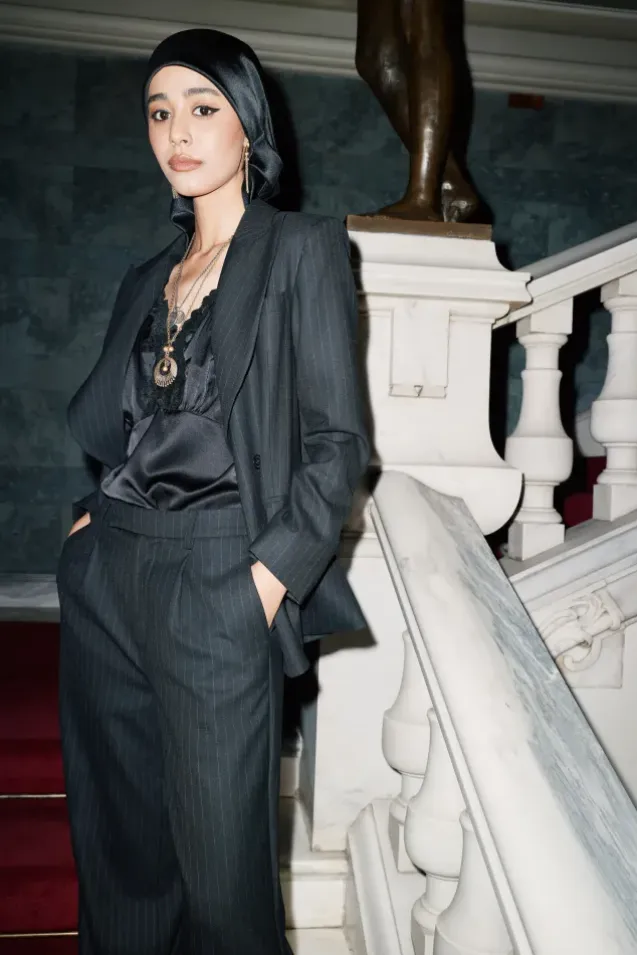 Billie Pinstripe Black