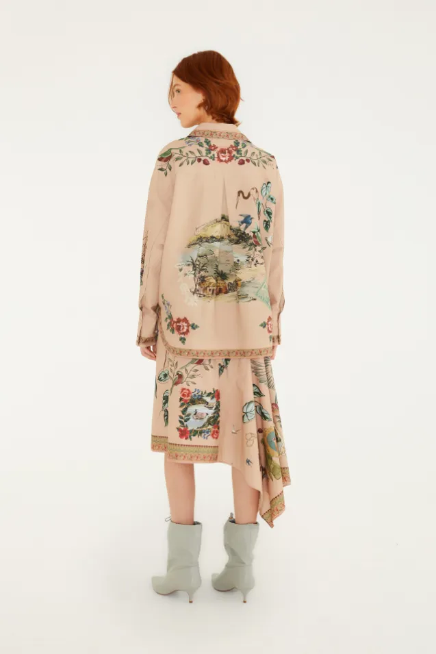Bird Potery Shirt Soft Pink