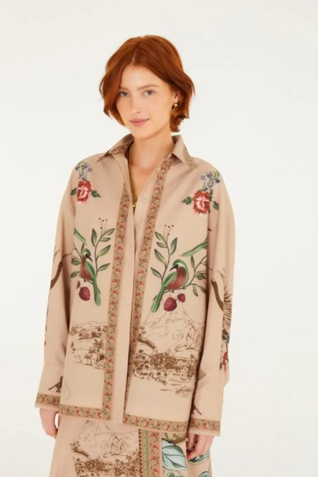 Bird Potery Shirt Soft Pink