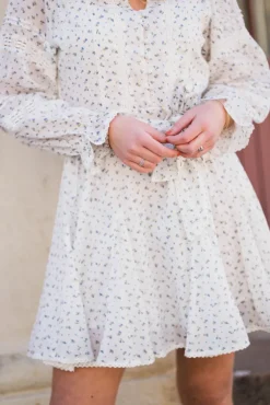 Birgitte Print Flower Dress Offwhite