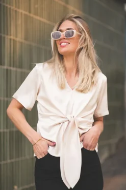 Blair Blouse Semi Rich Porcelain