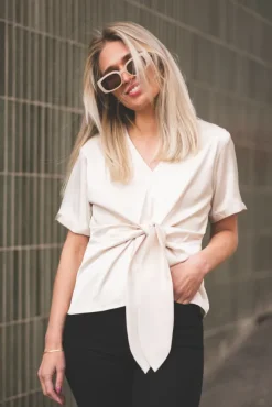Blair Blouse Semi Rich Porcelain