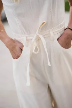 Boatneck Jumpsuit Natural