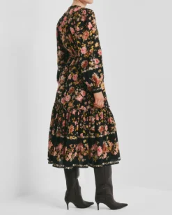 Bohemian Midi Dress Evening Field