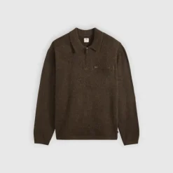 Boulder Collared Half Zip Hot Fudge