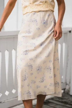 Bovary Delicate Flower Skirt Creme