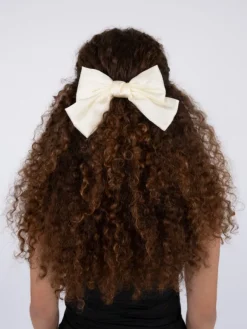 Bow Hair Clip Offwhite
