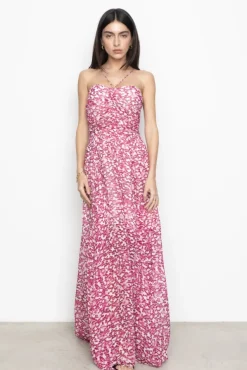 Bree Dress Berry Viola Print