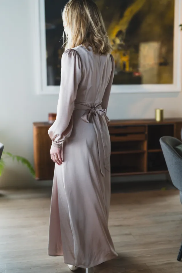 Bretti Heavy Sateen Dress Champagne