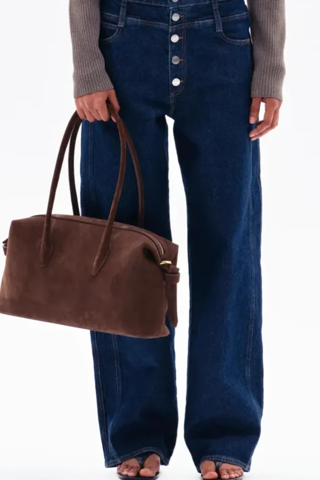 Brioche Duffle Suede Leather Chocolate