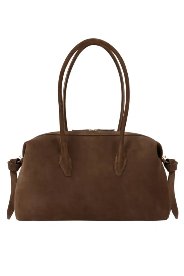 Brioche Duffle Suede Leather Chocolate