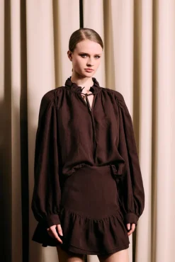 Brooke Blouse Cocoa Brown