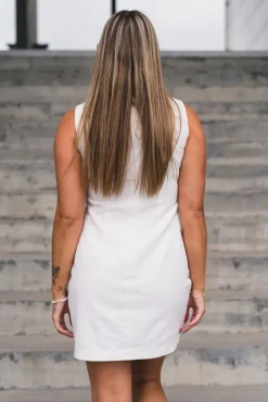 Bruna Ramie Dress Offwhite