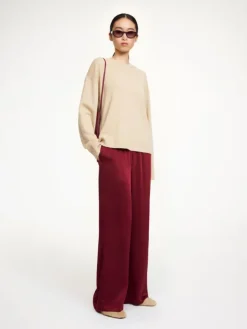 Cabello Wide-Leg Trousers Cabernet