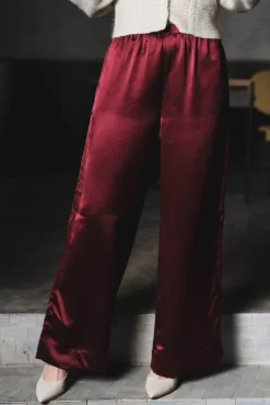 Cabello Wide-Leg Trousers Cabernet