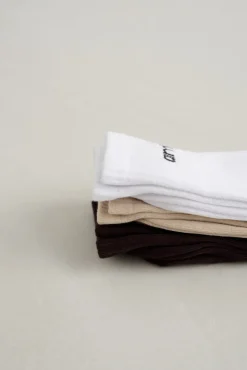 Cacao Aim'n Logo Socks 3-Pack Cocao
