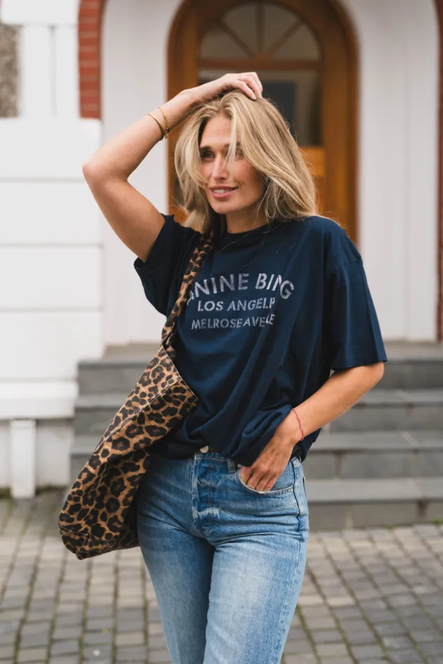 Cade Tee Melrose Stencil Navy