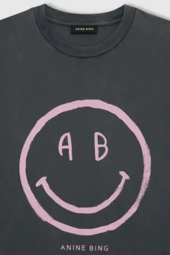 Cade Tee Smiley Washed Grey